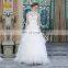 ED Illusion Button Bead Work Applique Ankle Length A-line Wedding Dress
