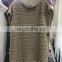 wholesale women knit turtleneck solid color poncho with botton korean style cashmere sweater