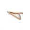 Chinese wholesale tie clip supplier brass tie clip 5.0mm*40mm length short tie pins
