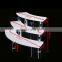 Factory counter step shape acrylic exhibitior jewelry display holder