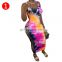 2colors new Plus Size Tie Dye Dress Women Summer Dresses Sexy Hollow Out Sundress Women Clothing