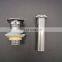 Metal Chrome plated push down pop up drain waste