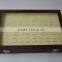 Large fancy wooden leather jewelry box Ring display box jewelry case