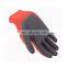 Extra Grip Black Crinkle Latex Gloves Multipurpose Latex Work Gloves with Red Polyester Shell