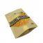 High quality stand up zipper kraft paper plastic turmeric cinnamon powder packaging bag