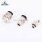 PC Type Quick Connect Air cylinder Pipe Pneumatic Straight Hose Brass Joint Connector One Connect Air Black Pneumatic Fitting