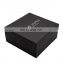 Luxurious minimalist style cosmetic product packaging black gift boxes with magnetic lid