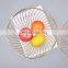 Fruit Basket Creative Geometry Countertop Iron Gold Plated Black Vegetable Mesh Metal Bowl Kitchen Storage Wire Fruit Basket
