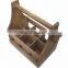 Brown color Wooden Caddy Tote For Six Pack Beer Sodas with Bottle Opener