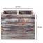 2 Compartment Torched Wood Kitchen Cooking Utensil Holder Organizer Box