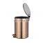 New Rose gold household  3L 5L  garbage bin metal hotel dustbin customised color indoor dustbin