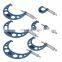 6pcs 0-150mm Outside Micrometer Set 0.01mm Accuracy Carbide Micrometer Set Metric Gauge Vernier Caliper Gauge Measure Tools
