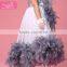 Ball Gown Feathers Tulle Girls Kids Pageant Dress Christmas tulle feather girl dress