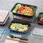 Microwave lunch bento box Eco-friendly 700ml disposable plastic pp food storage containers food take away packaging box