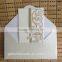Fancy Paper Traditional Laser Cut Glitter Pattern Word Wedding Invitation