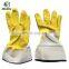 4SAFETY Wholesale Yellow Wave Crinkle Gloves Latex Work Custom Printed