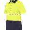 Cheap Wholesale Hi Vis Orange Navy Blue Safety Polo Shirt Workwear Polo Shirt