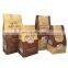 Reusable side gusset coffee packaging zipper pouch aluminum foil 250g 500g 1kg flat bottom coffee packaging bag with valve