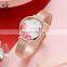 SHENGKE Romantic Dial Girl Watch K0171L Lady Flowers Design Watch Pink