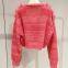 Winter new fox fur grass women's versatile short cardigan jacket sweater knitted sweater furry autumn outfit