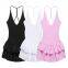 2025 Summer New Fashionable Versatile Colorblock Halter Neck Sleeveless Short Dress