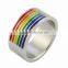 custom wholesale stainless steel colorful ring