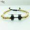China Manufacturer Fashion Men Bead Bracelet, High Quality 316l Stainless Steel Bracelet, Custom Dumbell Bracelet