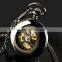 Black Skeleton Pocket Watch WP118