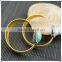 LFD-B005 Newest ~ Gold Plated Pave Rhinestone Crystal Bangles , Druzy Amazonite Stone Cuff Bangle Bracelets Jewelry