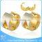 ZS11047 gold plated rhinestone teardrop shaped single red stone heavy earrings