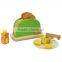 Boys Pretend Play Kitchen Toys Real-Food Appliances Wooden Toaster Set
