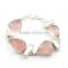Fashion jewelry pink stone bracelet semi precious gem jewellery silver jewelry for girls biwa pearl jewelry
