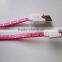 2014 wholesale micro braid dual color flat cable for cellphone new fashion
