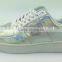 2016 women shiny shoes with rubber outsole cementing shoes