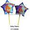 2016Hot sale cup stick star shaped foil balloon inflatable mylar balloon for party decoration