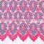 2016 fushia pink lace fabric new design cord lace fabric 5 yard fashion style lace fabric guipure