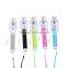 2015 aluminum camera monopod wired selfie stick for mobile phone