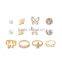 China wholesale high density zinc alloy rhinestone 8 pieces earring ring  jewelry set                        
                                                                                Supplier's Choice