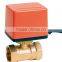 SR206 2-way 3-way DC5V/12V/24V Brass electric ball valve, motorized ball valve