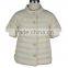 100% nylon women new fashion short sleeve down jacket for winter .