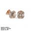 GZA9-008 925 Silver Jewelry Stud Earring Hot Stud Earring with Four Cover Leaf Shaped Stud Earring