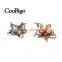 Fashion Jewelry Crystal Rhinestone Five Petals Brooch Pin Crazing Arcylic Stone Girls Party Promotion Gift Appreal Accessories
