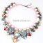 Shining Elegant Exquisite American and European Popular Crystal and Pearl and Resin Alloy Charm Statement Necklace in Stock