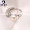 Leopard head natural fresh water pearl engagement ring 9-10mm white pearl