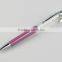 Hot selling crystal metal pen with stylus