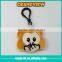2016hot sale plush monkey emoji keychain/ plush toys with plastic ring