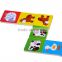 Colorful Wooden Custom Popular Game Farm Animal Design Wooden Domino Toy