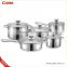 High quality 201/304 induction stainless steel cookware