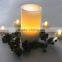 ivory WAX 3 inch height flicker led pillar candles