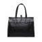 High quality grain cowhide business men leather briefcase with rivet design